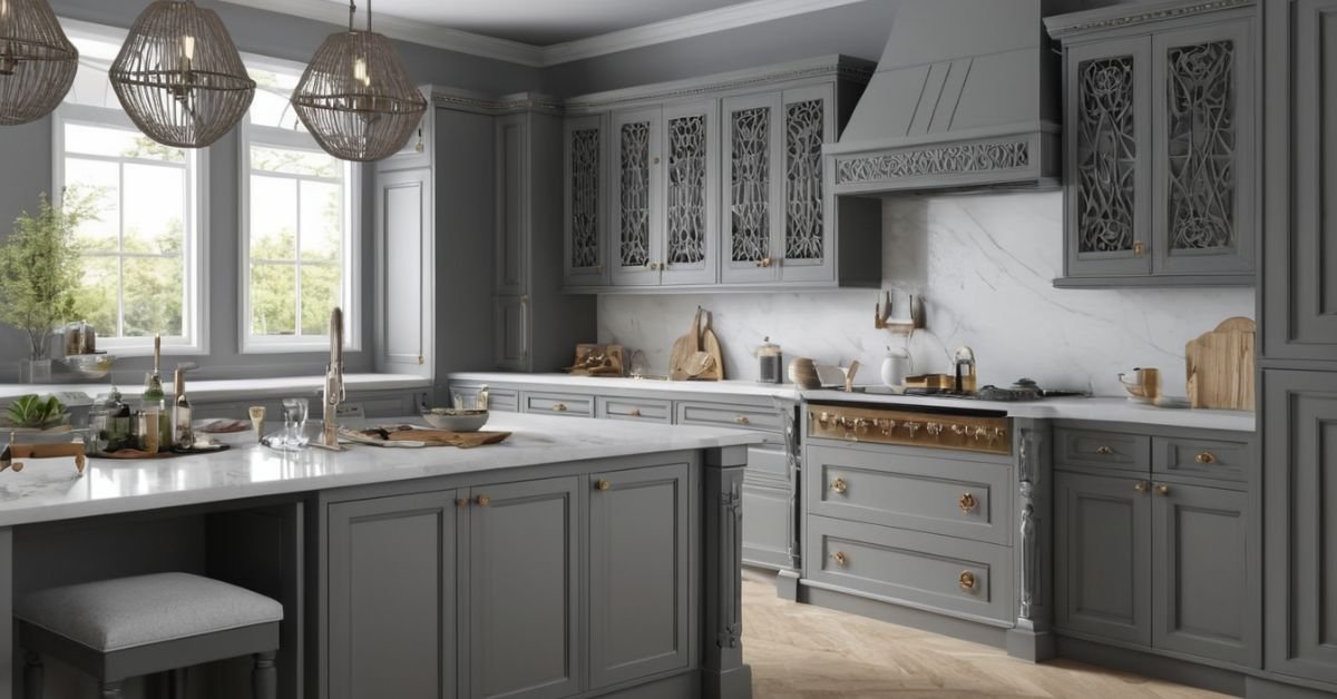 gray kitchen cabinets