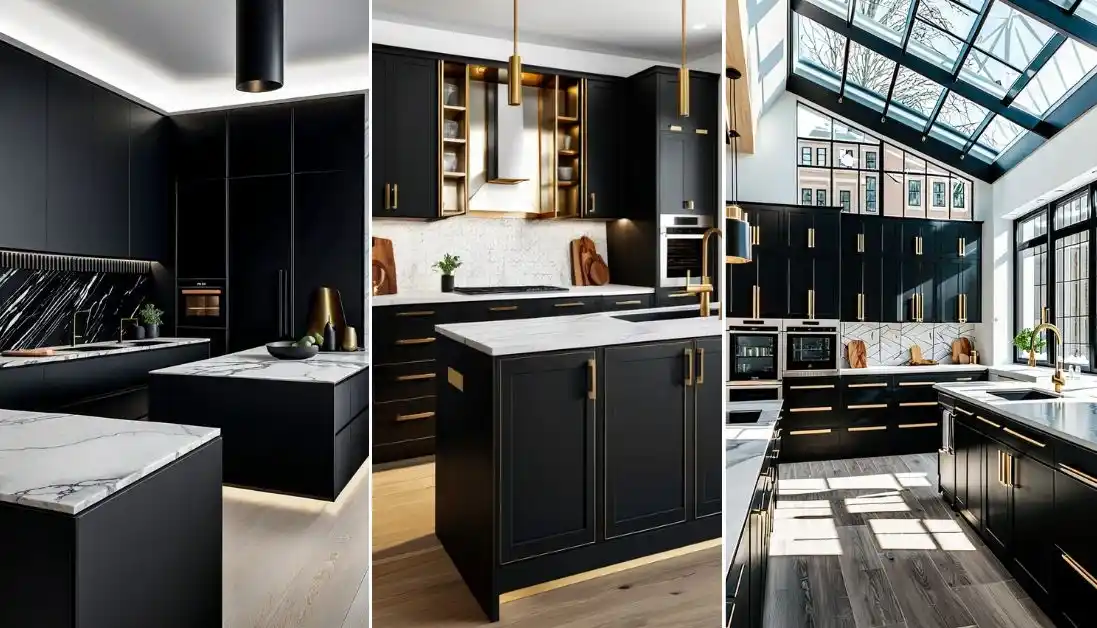 Black Kitchen Cabinets